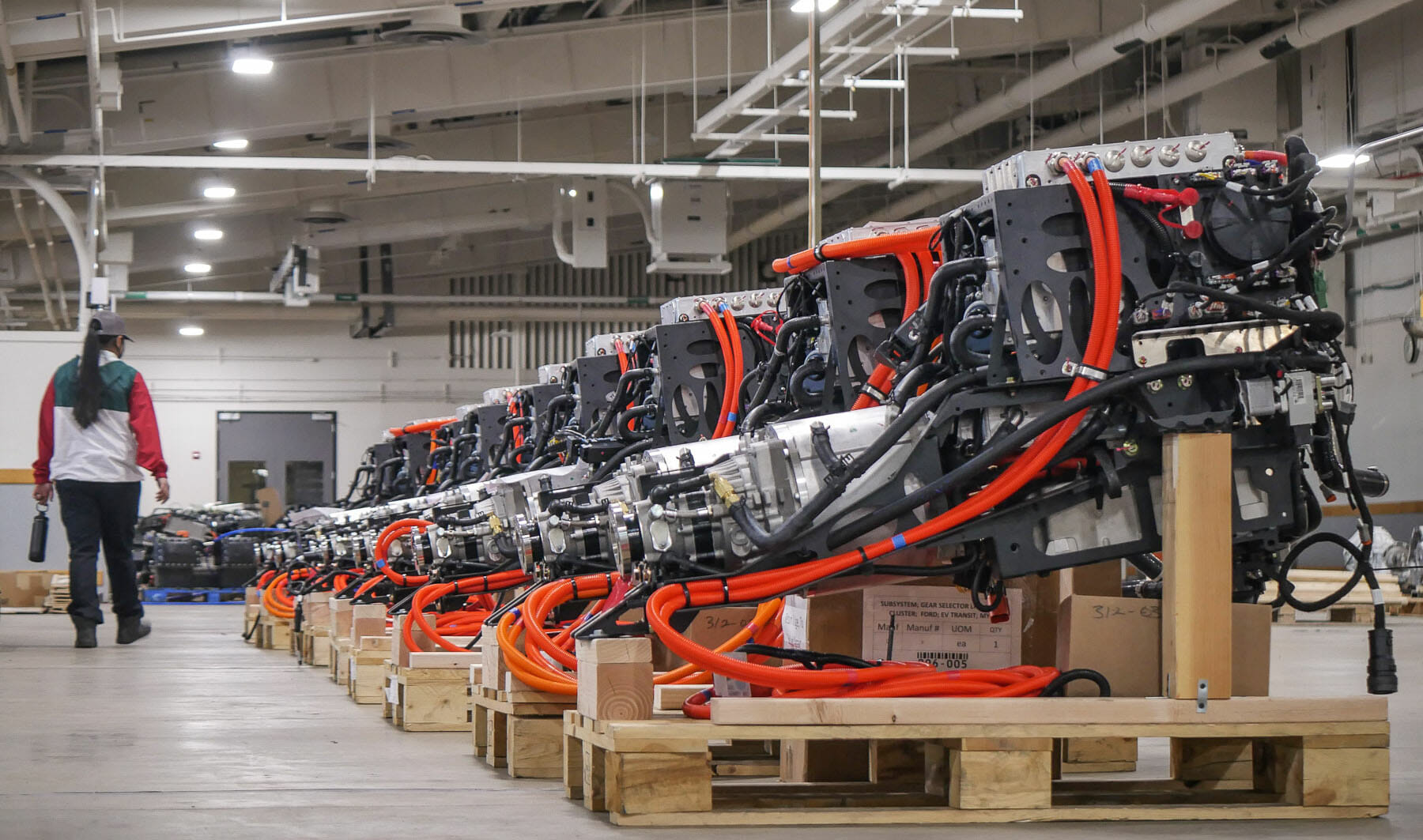 Electric powertrains at Lightning eMotors factory